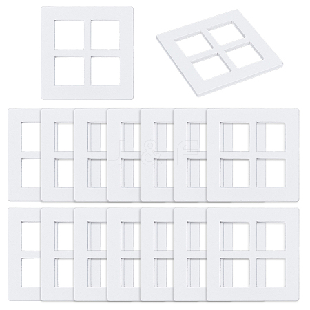 Mini Wood Dollhouse Window Furniture Accessories AJEW-WH0567-99-1