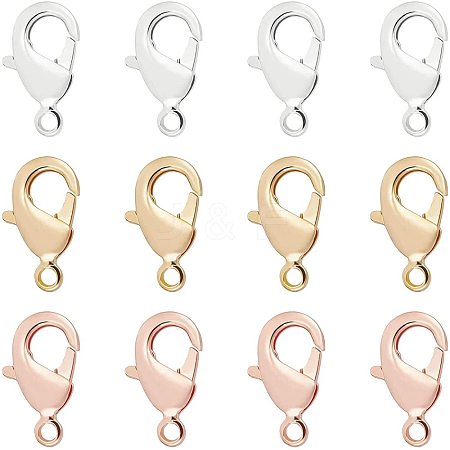 30Pcs 3 Colors Brass Lobster Claw Clasps KK-BC0002-19-1