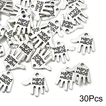 30Pcs Tibetan Style Alloy Charms FIND-YW0007-97AS-1