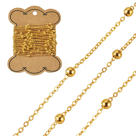 5M Brass Flat Oval Cable Chains CHC-TADJ0001-01G-1