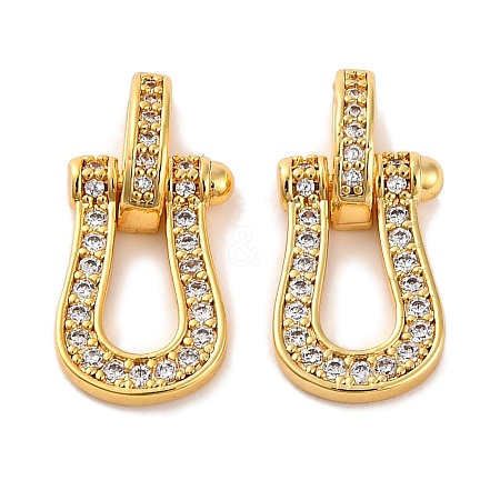 Brass Micro Pave Cubic Zirconia Pendants KK-U039-03G-1