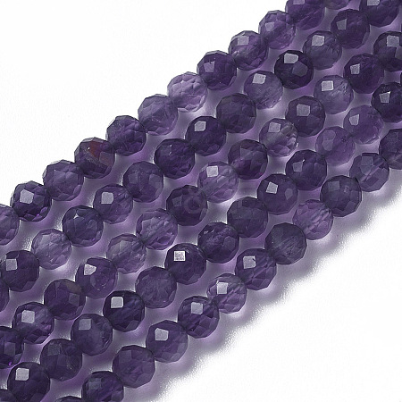 Natural Amethyst Beads Strands X-G-F596-13-4mm-1