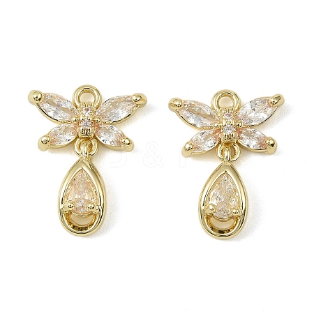 Brass Micro Pave Cubic Zirconia Pendants LS-KK-C107-18A-G-1