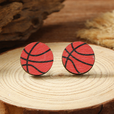 Wooden Stud Earrings PI5044-10-1