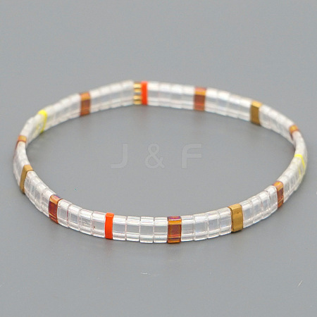 Bohemian Glass Seed Beaded Stretch Bracelets JM4508-48-1