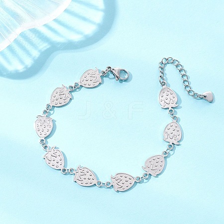 304 Stainless Steel Link Chains Bracelets BJEW-JB13023-02-1