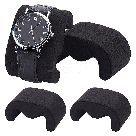 Faux Suede Bracelet/Watch Pillow Jewelry Displays FIND-WH0173-237B-1