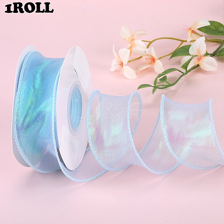 2roll Polyester Organza Ribbon DIY-SZ0010-21C-1