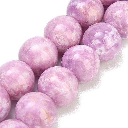 Baking Paint Glass Beads Strands GL-CBA8F4B-02F-1