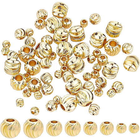 Brass Beads KK-BC0005-55G-1