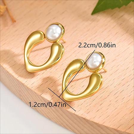 201 Stainless Steel Stud Earrings for Women OY9464-2-1