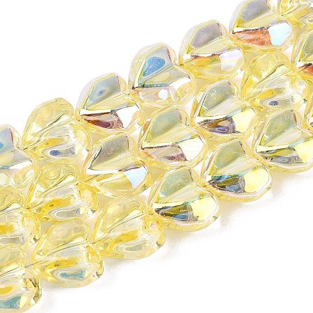 Electroplate Transparent Glass Beads Strands EGLA-N056-01A-11-1