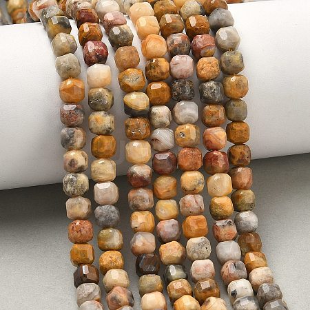 Natural Crazy Agate Beads Strands G-F797-A22-01-1