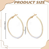 1Pair Alloy Enamel Hoop Earrings EJEW-LP0003-50A-2