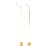 Long Chain with Round Ball Dangle Stud Earrings EJEW-A067-17G-4