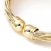 Rack Plating Brass Multi Line Cuff Bangle for Women BJEW-B070-04G-3