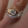 Brass Micro Pave Clear Cubic Zirconia Finger Rings FS-WG8456F-04-1