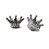 Alloy Rhinestone Crown Beads FIND-NH0001-19B-2