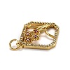 Brass Micro Pave Cubic Zirconia Pendants ZIRC-L100-027G-3