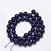 Dyed Natural Lapis Lazuli Round Bead Strands G-M290-8mm-AA-2