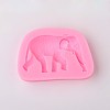 Elephant Design DIY Food Grade Silicone Molds AJEW-L054-30-2