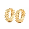 Brass Twist Hoop Earrings EJEW-G446-03G-4
