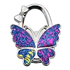 Glitter Butterfly Zinc Alloy Crystal Rhinestone Bag Hanger BAGH-F001-A26-1