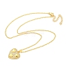 Brass Micro Pave Clear Cubic Zirconia Pendant Necklaces LS-NJEW-M220-01B-G-2