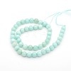 Dyed Faceted Round Natural White Jade Beads Strands G-E302-095-8mm-1-4