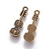 Tibetan Style Alloy Violin Pendants X-EA11011Y-AB-2