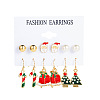 6 Pairs Alloy Enamel Earring Sets WG06580-12-1