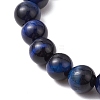 Natural Lapis Lazuli Beaded Stretch Bracelets for Women Men BJEW-JB11098-3