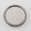 Vintage Alloy Brooch Cabochon Bezel Settings LS-PALLOY-O038-42AS-2