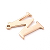 PVD Vacuum Plating  304 Stainless Steel Charms STAS-H112-M-RG-3