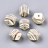 Painted Natural Wood Beads WOOD-T021-52C-12-1