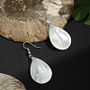 Teardrop Brass Natural Shell Teardrop Dangle Earrings FS-WG8278B-01-1