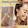 DIY Daisy Flower Silicone & Brass Beads Jewelry Making Findings Kit DIY-SC0025-42-5