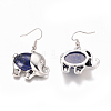 Natural Lapis Lazuli Dangle Earrings EJEW-K080-B07-3