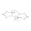 Non-Tarnish Interlock Double Open Star Dangle Earrings EJEW-C007-01P-2