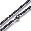 304 Stainless Steel Box Chain Necklaces NJEW-P250-02B-01-2