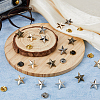 SUPERFINDINGS 24Pcs 4 Colors Alloy Star Brooches JEWB-FH0001-41-4