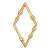 304 Stainless Steel with Crystal Rhinestone Pendants RB-OY001-81G-02-1