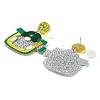 Saint Patrick's Day Sparkling Acrylic Dangle Stud Earrings LS-EJEW-P243-A02-2