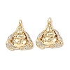 Brass Micro Pave Cubic Zirconia Pendants KK-E068-VF281-2