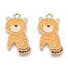 Light Gold Plated Alloy Enamel Pendants ENAM-T009-71A-RS-2