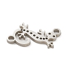 201 Stainless Steel Laser Cut Connector Charms STAS-R133-02P-06-2