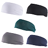 5Pcs 5 Colors 95% Polyester & 5% Spandex Yarns Exercise Elastic Headbands OHAR-CY0001-12-6