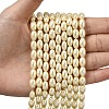 Eco-Friendly Glass Pearl Barrel Beads Strands HY-O001-A-03-6