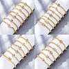 Brass Round Beads Stretch Bracelets BJEW-A034-05G-1