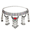 Bohemian Alloy Rhinestone Coin Tassel Waist Belly Chains for Women FS-WGB3289-01-1
